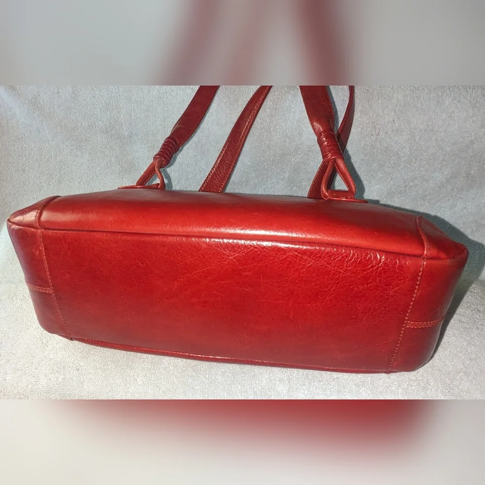 Derek Alexander red leather shoulder bag.